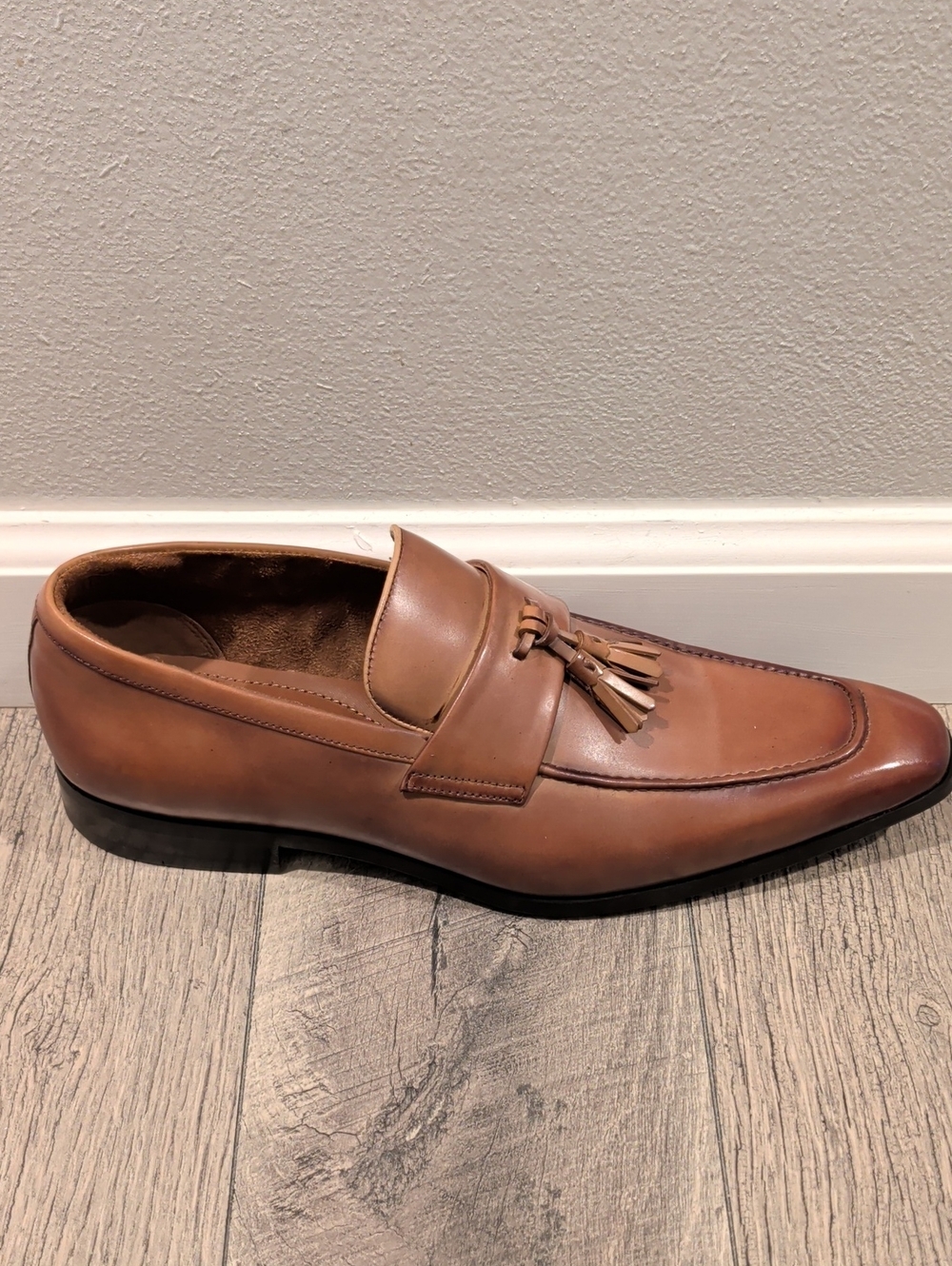 Aldo "Vinci" Tassel Loafer Shoes Tan/Cognac NEW - Picture 3 of 9